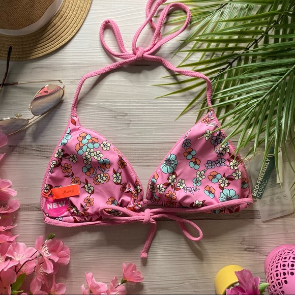 Maaji • Reversible Pink Floral Bikini TOP - Picture 3 of 10